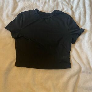 Black Cropped T-Shirt